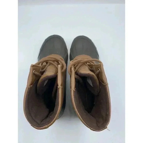 Sperry Port Boots Youth Boys 5 M Brown Leather Duck Rain Lace Up Ankle Outdoors - Picture 5 of 8